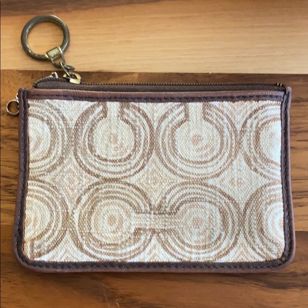 Coach card case keychain